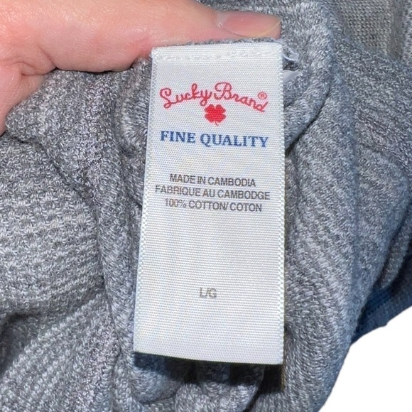 Lucky Brand Gray Quarter Zip Sweater Size Large - Picture 4 of 4
